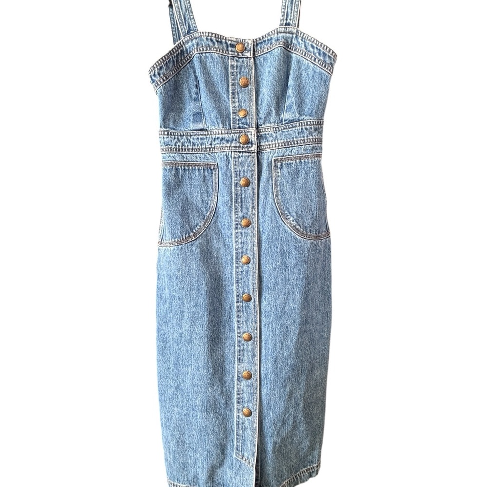 Blue Denim Button-Front Sundress - Picture 5 of 12